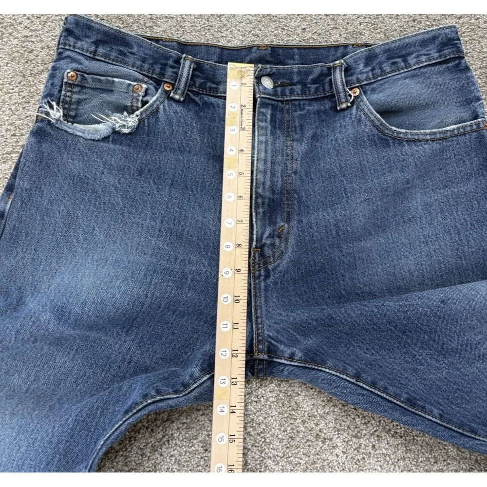 Levis 517 Jeans Mens 36x30 Blue Cotton Denim Workwear Wallet Fade Distressed '17